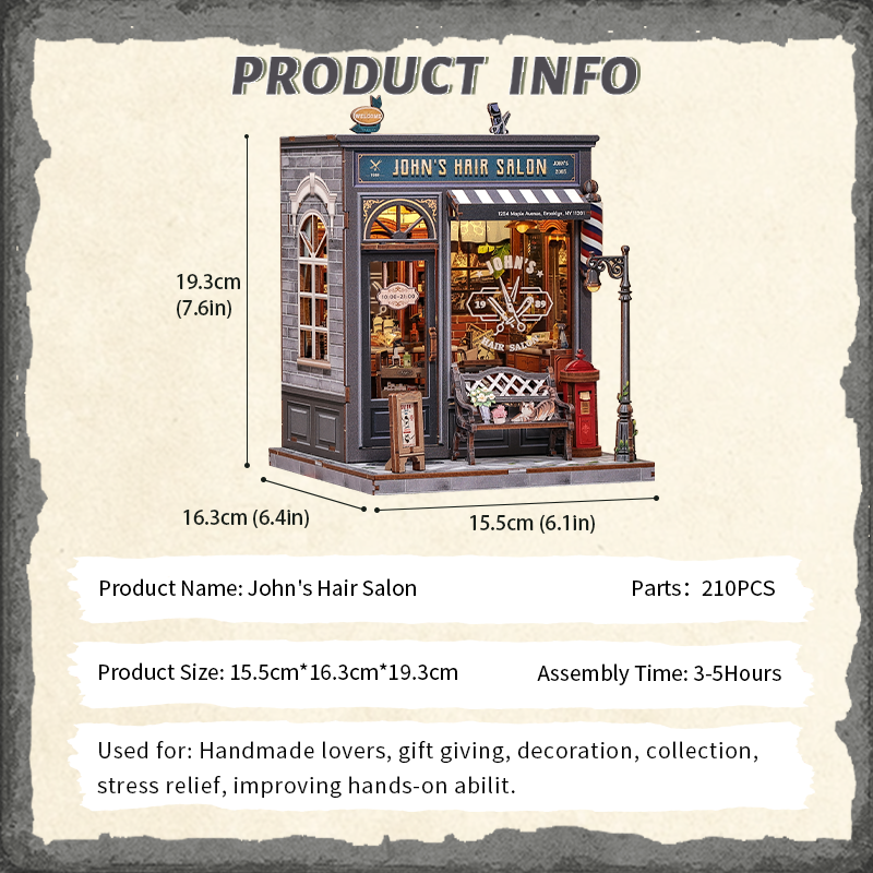 CUTEBEE John’s Hair Salon Miniature House Kit product image 8
