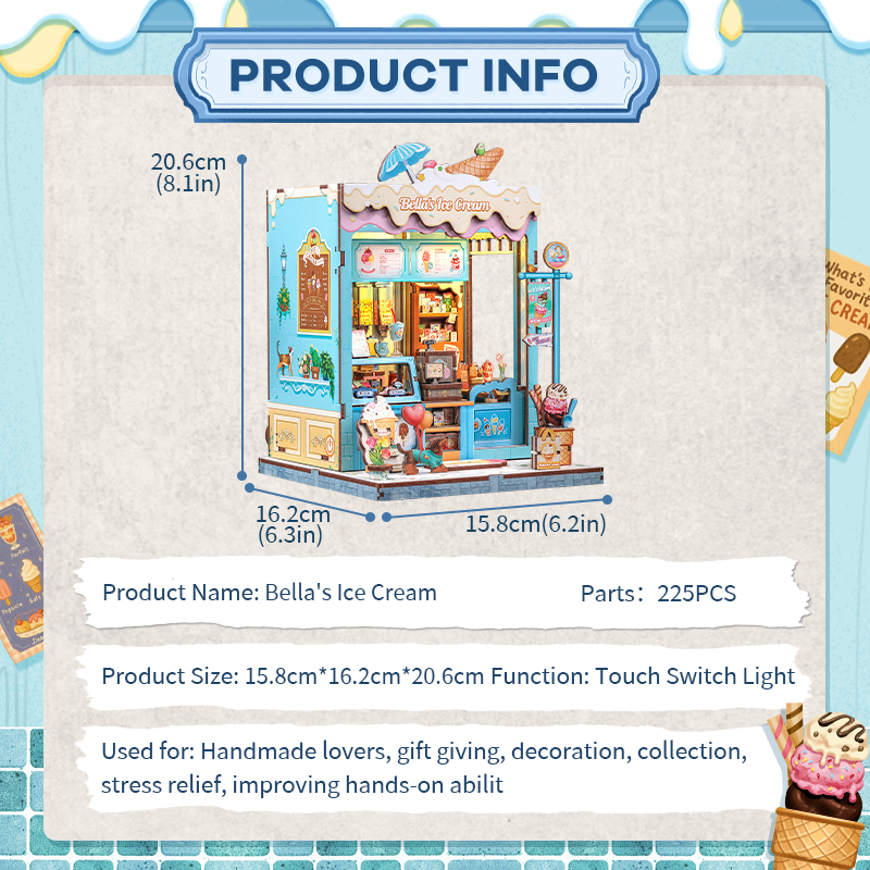CUTEBEE Bella’s Ice Cream Miniature House Kit product image 8