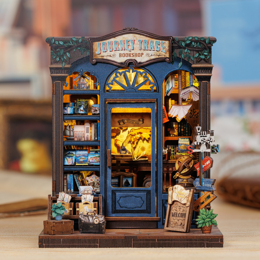 CUTEBEE Journey Trace Bookshop finished travel bookshop miniature