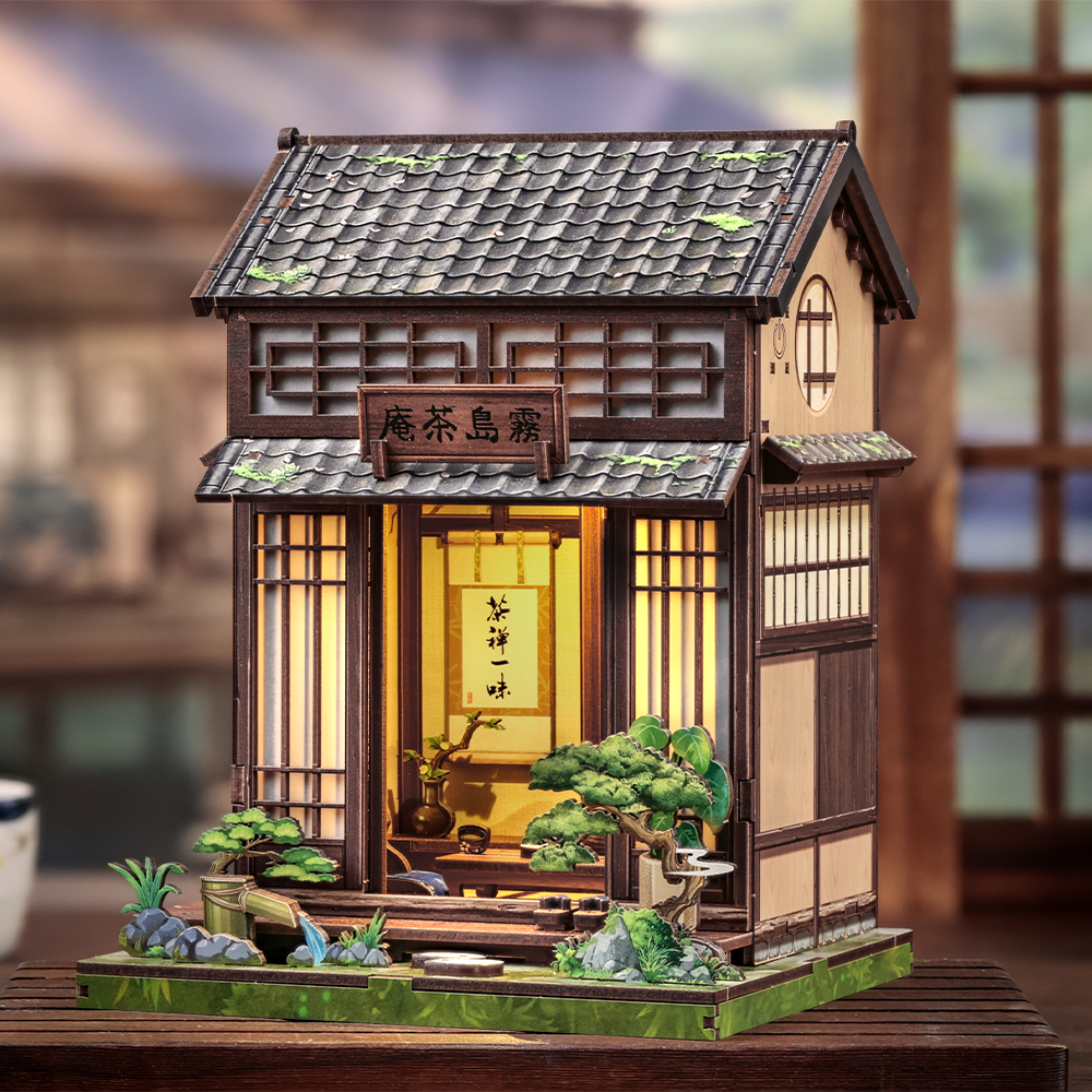 CUTEBEE Kirishima Cha-an Miniature House Kit completed display