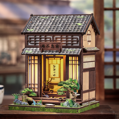 CUTEBEE Kirishima Cha-an Miniature House Kit completed display