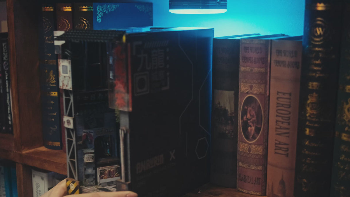 Kowloon Walled City 2049 product video thumbnail showing the illuminated miniature scene