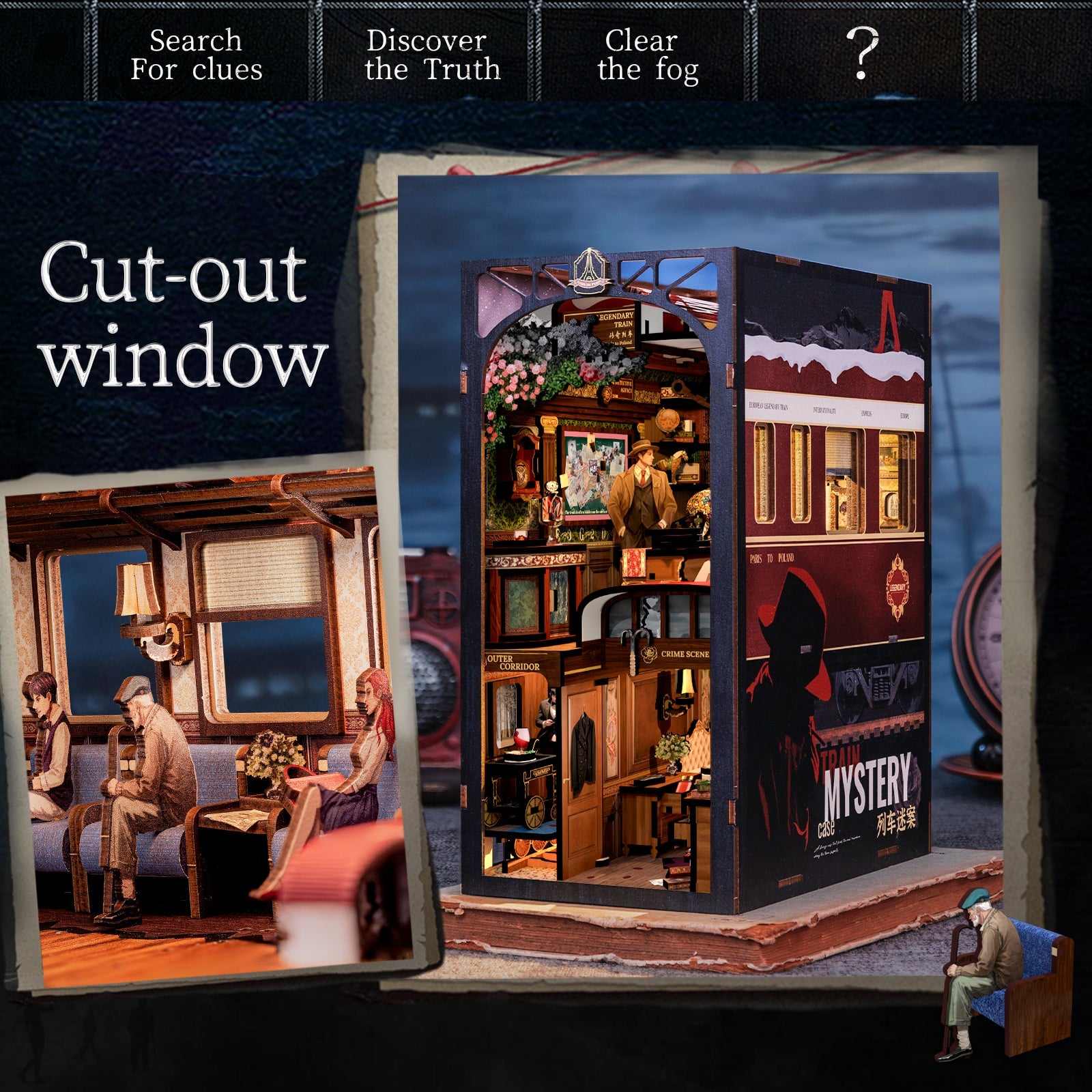 CUTEBEE Train Mystery DIY Book Nook Kit detailed product image 4