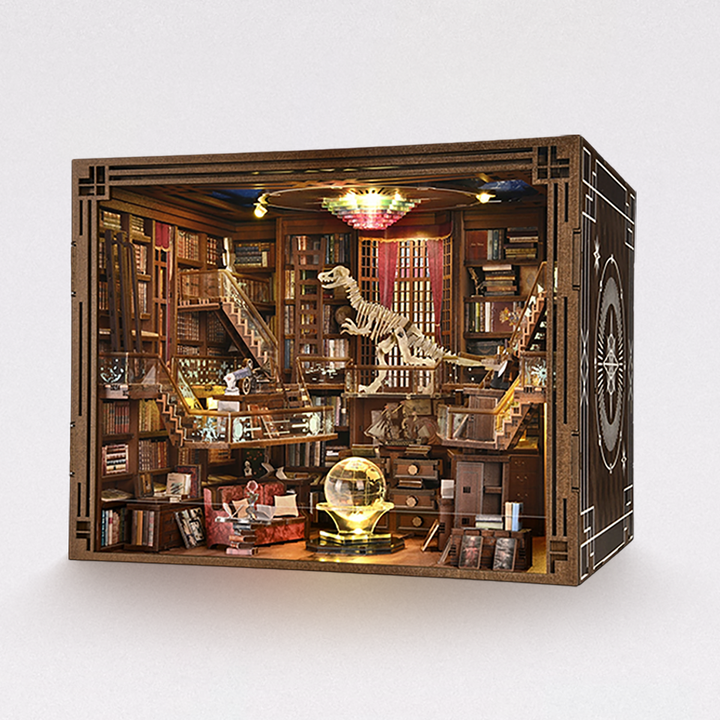 Minicity Beyond Library MAX DIY Book Nook Kit completed museum library