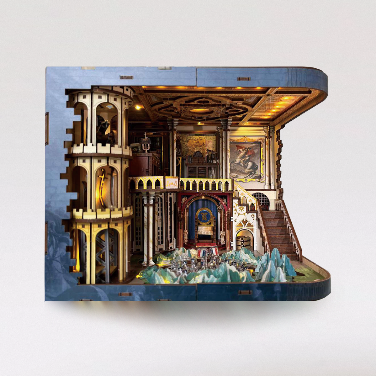 Minicity Napoleon Book Nook Kit - XD04 MAX completed display