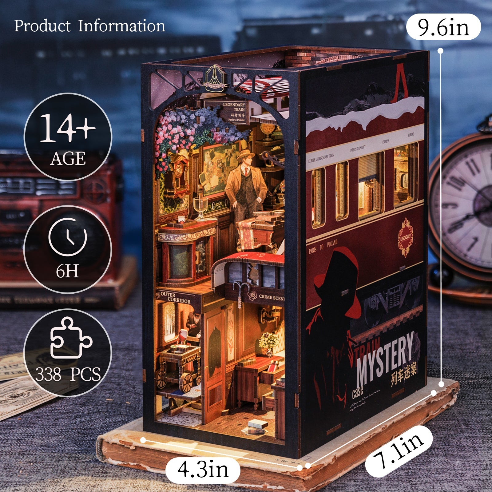 Train Mystery miniature character and carriage detail
