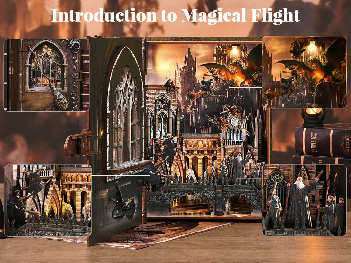 Minicity Flight of Magic Book Nook Kit - CT01 B uploaded gallery image 6