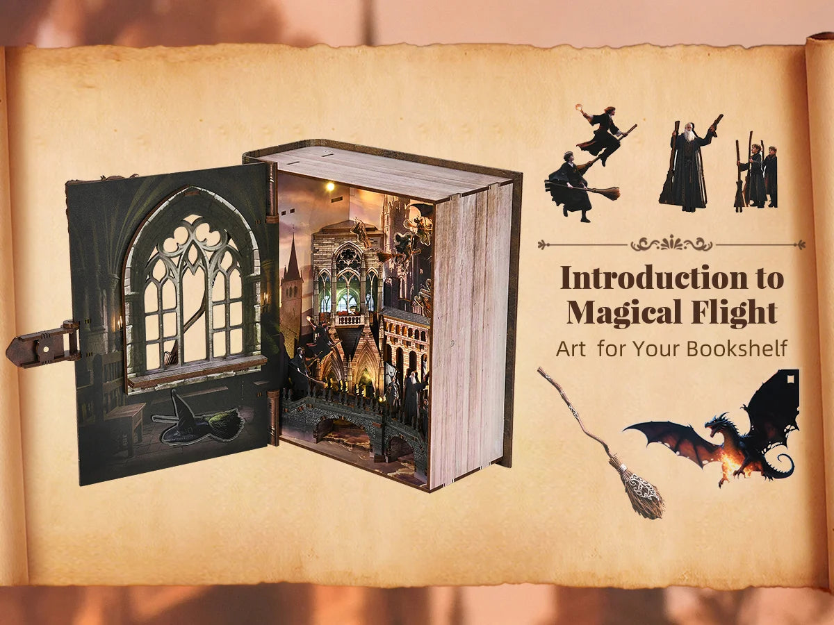 Minicity Flight of Magic Book Nook Kit - CT01 B uploaded gallery image 7